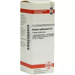 KALIUM SULFURICUM Diluição D 6, 20 ml