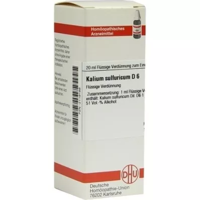 KALIUM SULFURICUM Diluição D 6, 20 ml
