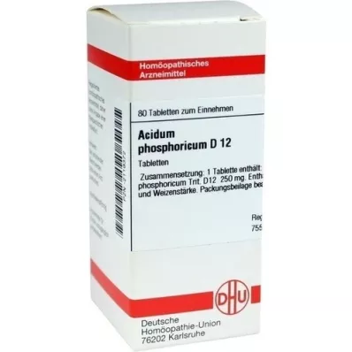 ACIDUM PHOSPHORICUM D 12 comprimidos, 80 unidades