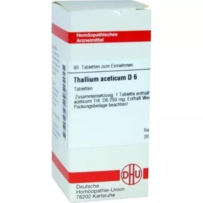 THALLIUM ACETICUM D 6 comprimidos, 80 unidades THALLIUM ACETICUM D 6 comprimidos, 80 unidades
