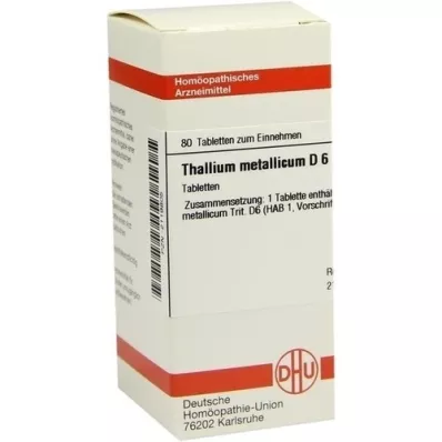 THALLIUM METALLICUM D 6 comprimidos, 80 unidades THALLIUM METALLICUM D 6 comprimidos, 80 unidades