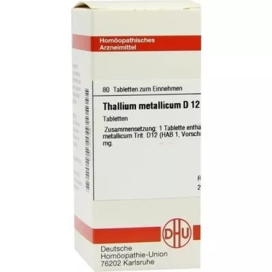 THALLIUM METALLICUM D 12 comprimidos, 80 unidades