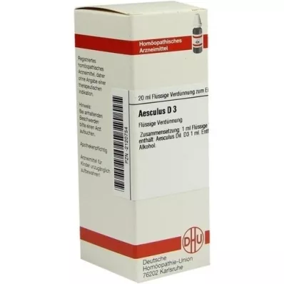 AESCULUS Diluição D3, 20 ml