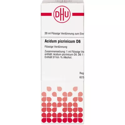 ACIDUM PICRINICUM Diluição D 6, 20 ml ACIDUM PICRINICUM Diluição D 6, 20 ml