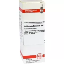 ACIDUM SULFURICUM Diluição D 6, 20 ml