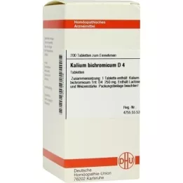KALIUM BICHROMICUM D 4 comprimidos, 200 unidades