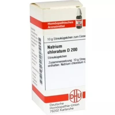 NATRIUM CHLORATUM D 200 glóbulos, 10 g