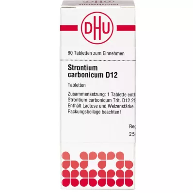 STRONTIUM CARBONICUM D 12 comprimidos, 80 unidades STRONTIUM CARBONICUM D 12 comprimidos, 80 unidades