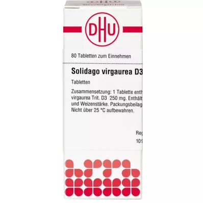 SOLIDAGO VIRGAUREA D 3 comprimidos, 80 unidades SOLIDAGO VIRGAUREA D 3 comprimidos, 80 unidades