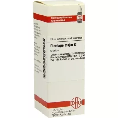 PLANTAGO MAJOR Tintura mãe, 20 ml PLANTAGO MAJOR Tintura mãe, 20 ml