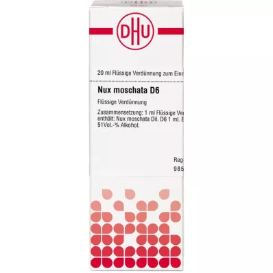 NUX MOSCHATA Diluição D 6, 20 ml