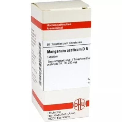 MANGANUM ACETICUM D 6 comprimidos, 80 unidades