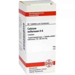 CALCIUM SULFURICUM D 6 comprimidos, 80 unidades