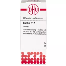 CACTUS D 12 comprimidos, 80 unidades