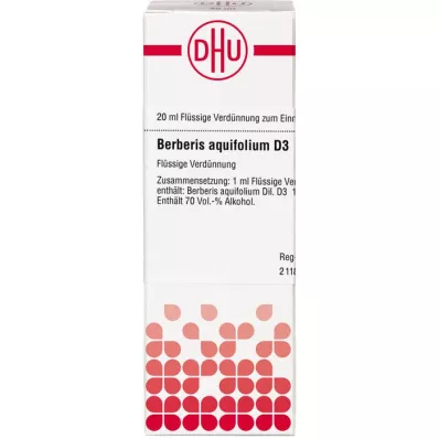 BERBERIS AQUIFOLIUM Diluição D3, 20 ml BERBERIS AQUIFOLIUM Diluição D3, 20 ml