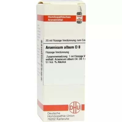 ARSENICUM ALBUM Diluição D 8, 20 ml ARSENICUM ALBUM Diluição D 8, 20 ml