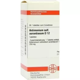 ANTIMONIUM SULFURATUM aurantiacum D 12 comprimidos, 80 unidades