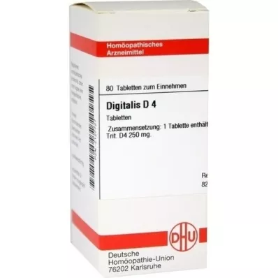 DIGITALIS D 4 comprimidos, 80 unidades