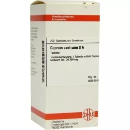 CUPRUM ACETICUM D 6 comprimidos, 200 unidades