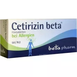 CETIRIZIN comprimidos revestidos por película beta, 50 unidades