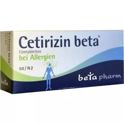 CETIRIZIN comprimidos revestidos por película beta, 50 unidades CETIRIZIN comprimidos revestidos por película beta, 50 unidades
