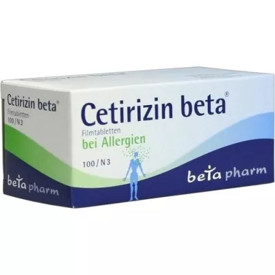 CETIRIZIN comprimidos revestidos por película beta, 100 unidades CETIRIZIN comprimidos revestidos por película beta, 100 unidades
