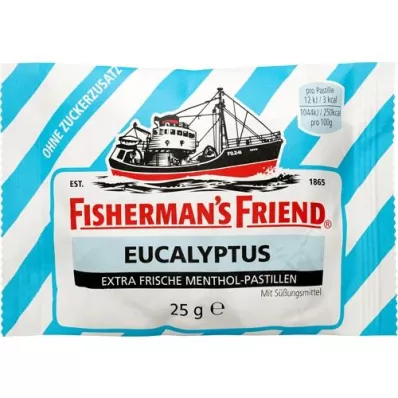 FISHERMANS FRIEND Eucalipto sem pastilhas de açúcar, 25 g FISHERMANS FRIEND Eucalipto sem pastilhas de açúcar, 25 g