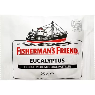 FISHERMANS FRIEND Eucalipto com pastilhas de açúcar, 25 g FISHERMANS FRIEND Eucalipto com pastilhas de açúcar, 25 g
