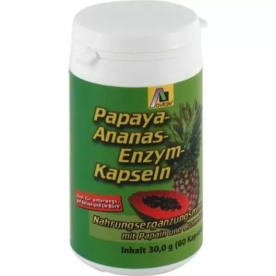 PAPAYA ANANAS Cápsulas enzimáticas, 60 unidades PAPAYA ANANAS Cápsulas enzimáticas, 60 unidades