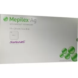 MEPILEX Curativo de espuma Ag 10x20 cm estéril, 5 unid