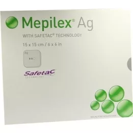 MEPILEX Curativo de espuma Ag 15x15 cm estéril, 5 unid