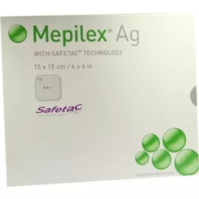 MEPILEX Curativo de espuma Ag 15x15 cm estéril, 5 unid MEPILEX Curativo de espuma Ag 15x15 cm estéril, 5 unid