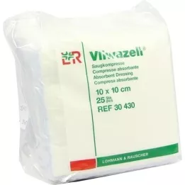 VLIWAZELL Compressas absorventes não estéreis 10x10 cm, 25 peças