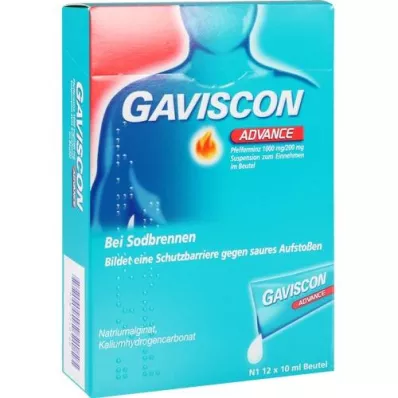 GAVISCON Suspensão Advance de Hortelã-Pimenta, 12X10 ml GAVISCON Suspensão Advance de Hortelã-Pimenta, 12X10 ml