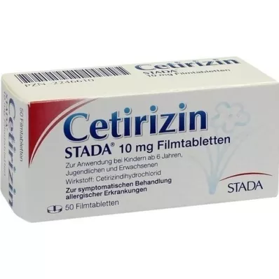 CETIRIZIN STADA Comprimidos revestidos por película de 10 mg, 50 unidades