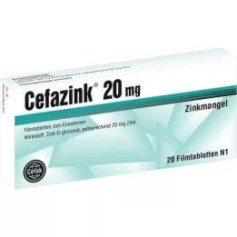 CEFAZINK Comprimidos revestidos por película de 20 mg, 20 unidades