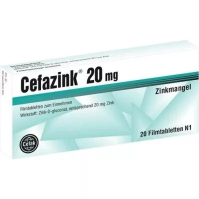 CEFAZINK Comprimidos revestidos por película de 20 mg, 20 unidades