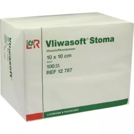 VLIWASOFT Compressas de estoma 10x10 cm 4 vezes, 100 peças