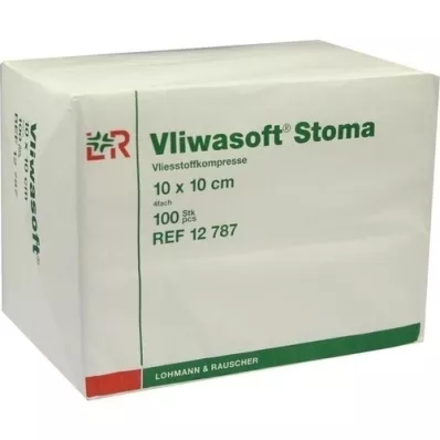 VLIWASOFT Compressas de estoma 10x10 cm 4 vezes, 100 peças VLIWASOFT Compressas de estoma 10x10 cm 4 vezes, 100 peças