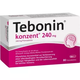 TEBONIN concentrado comprimidos revestidos por película de 240 mg, 80 unidades