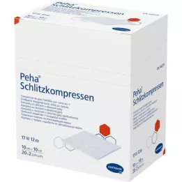 PEHA SCHLITZKOMPRESSEN 10x10 cm estéril, 20X2 peças