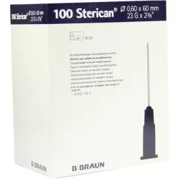 STERICAN Cânulas 23 Gx2 2/5 0,6x60 mm, 100 peças