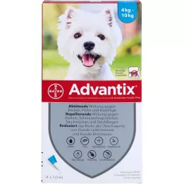 ADVANTIX Spot-on Lsg.z.Auftr.a.d.H.f.Dog 4-10 kg, 4 unid