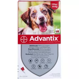 ADVANTIX Spot-on Lsg.z.Auftr.a.d.H.f.Dog 10-25 kg, 4 unid