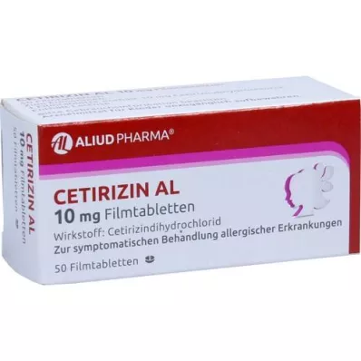 CETIRIZIN AL Comprimidos revestidos por película de 10 mg, 50 unidades