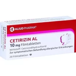 CETIRIZIN AL Comprimidos revestidos por película de 10 mg, 20 unidades