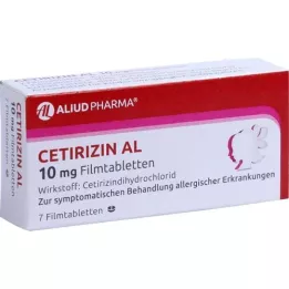 CETIRIZIN AL Comprimidos revestidos por película de 10 mg, 7 unidades
