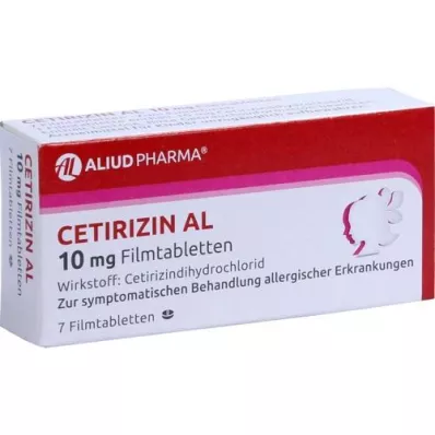CETIRIZIN AL Comprimidos revestidos por película de 10 mg, 7 unidades CETIRIZIN AL Comprimidos revestidos por película de 10 mg, 7 unidades
