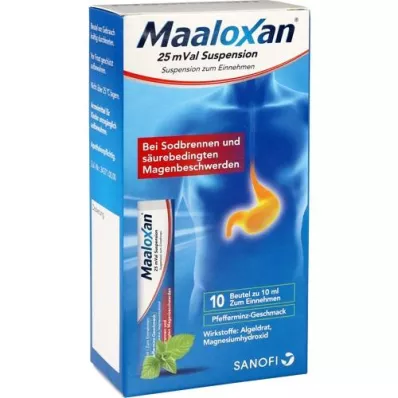 MAALOXAN Suspensão de 25 mVal, 10X10 ml MAALOXAN Suspensão de 25 mVal, 10X10 ml
