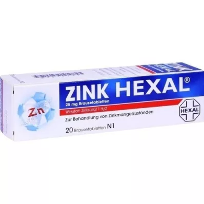 ZINK HEXAL Comprimidos efervescentes, 20 unidades ZINK HEXAL Comprimidos efervescentes, 20 unidades